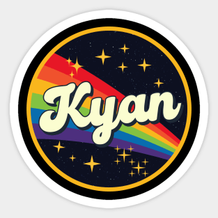 Kyan // Rainbow In Space Vintage Style Sticker